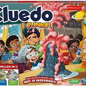 Cluedo Junior, Plateau de Jeu à 2 Faces, 2 Jeux en 1, Jeu de détective Cluedo pour Jeunes Enfants, Jeux de société pour Enfants, Jeux Junior (Version néerlandaise)